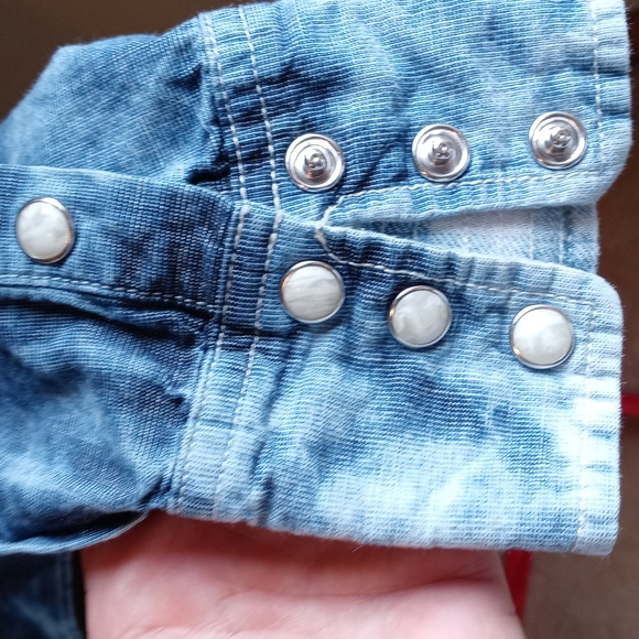 True Religion Denim Snap up Shirt Size S - Picture 10 of 15